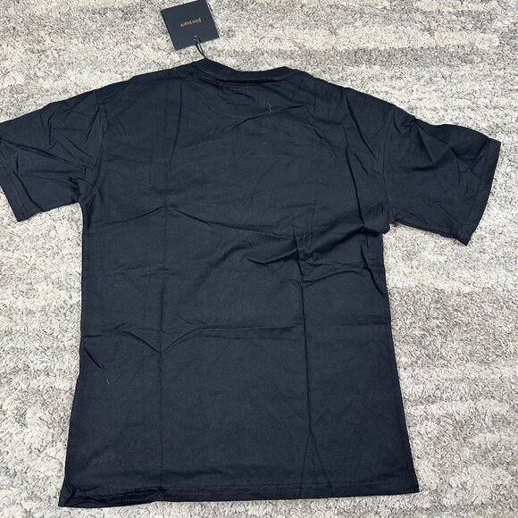 Palm Angels Yellow Graffiti Logo New York Black T-Shirt Size Large - Picture 2 of 3